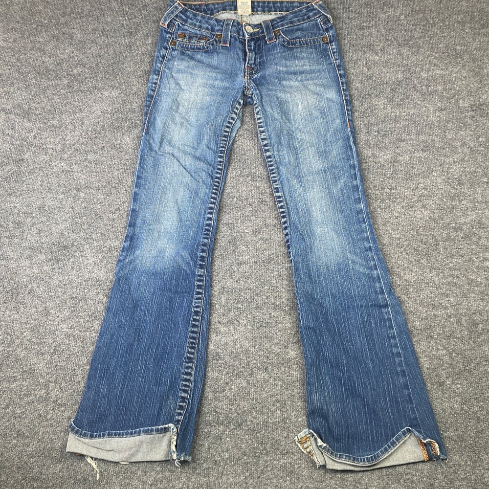 True Religion Bobby Straight Leg Blue Jeans Made in USA TRW957 Size 29 Y2K